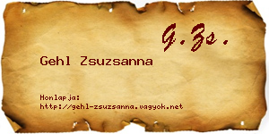Gehl Zsuzsanna névjegykártya